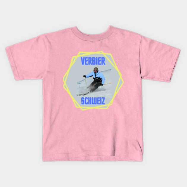 Verbier, Switzerland Kids T-Shirt by Papilio Art